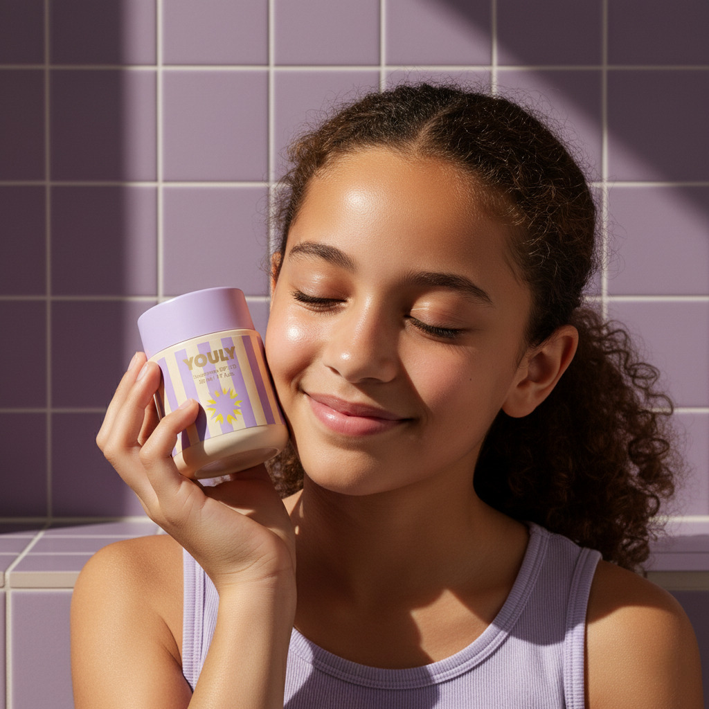 Protetor Solar em uso